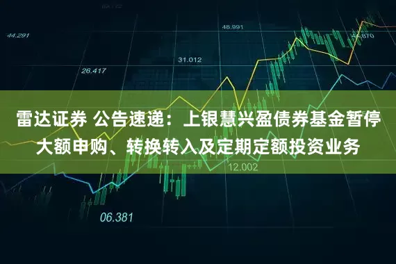 雷达证券 公告速递：上银慧兴盈债券基金暂停大额申购、转换转入及定期定额投资业务